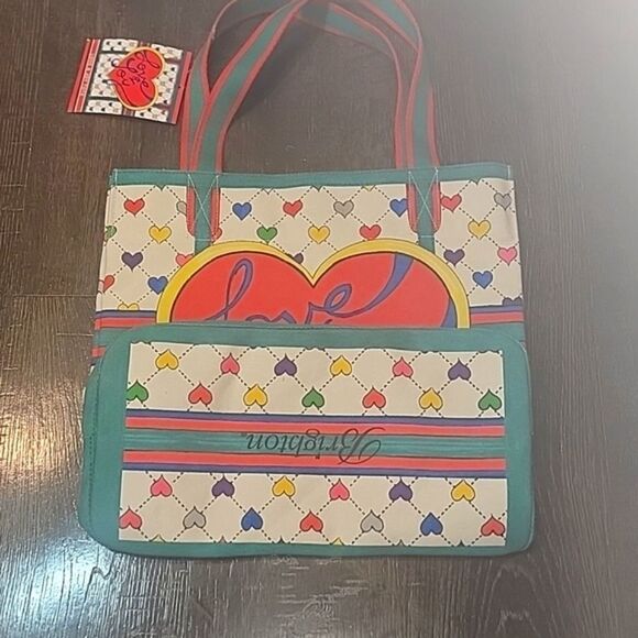 Brighton Holiday Christmas Love & Joy Canvas Tote - Picture 5 of 15
